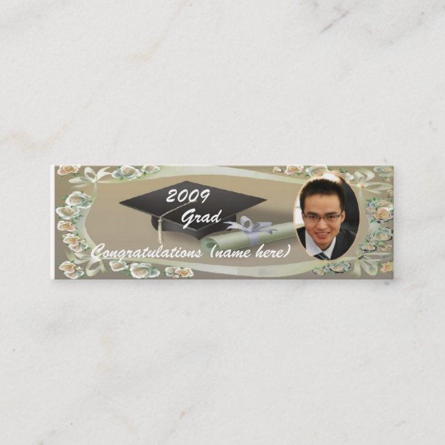 Tarjeta De Presentación La graduación 2009 personaliza la señal de la foto (Anverso)