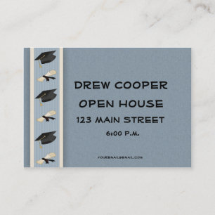 Tarjeta De Presentación La graduación distribuye el azul