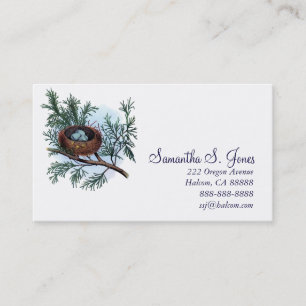 Tarjeta De Presentación La jerarquía del pájaro bonito del vintage y