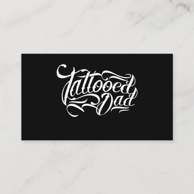 Tarjeta De Presentación La tinta tatuada de la papá del padre del papá (Anverso)