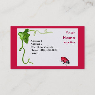 Tarjeta de presentación Lady Bug