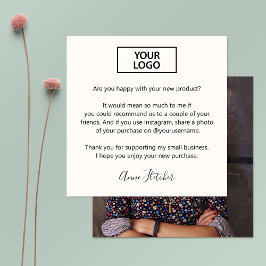 Tarjeta De Presentación Lealtad del cliente y remisión Añadir foto con el 