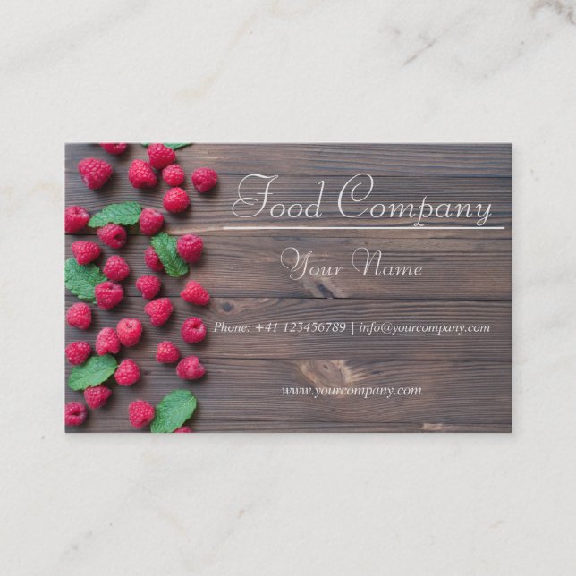 Tarjeta de presentación Lebensmittelbranche (Anverso)