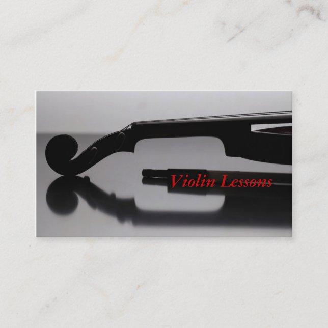 Tarjeta de presentación: Lecciones de violín (Anverso)