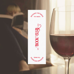 Tarjeta De Presentación Leer entre el Wines Book Club Red Escudo