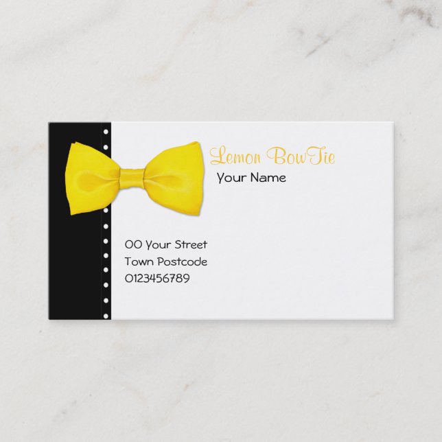 Tarjeta de presentación Lemon BowTie (Anverso)