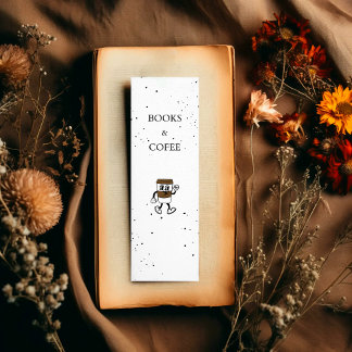 Tarjeta De Presentación Libros y marcadores de café de literatura