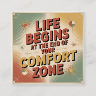 Tarjeta De Presentación Life Begins At The End Of Your Comfort Zone