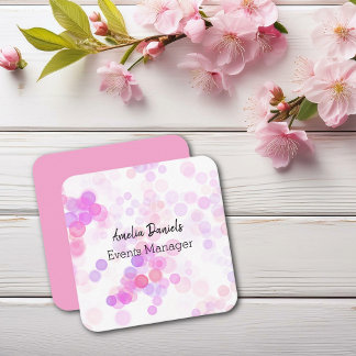 Tarjeta de presentación ligera para boquilla rosa