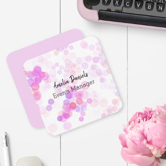 Tarjeta de presentación ligera para boquilla rosa