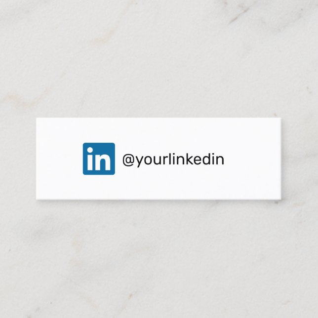 Tarjeta De Presentación LinkedIn medios sociales marketing moderno de moda (Anverso)