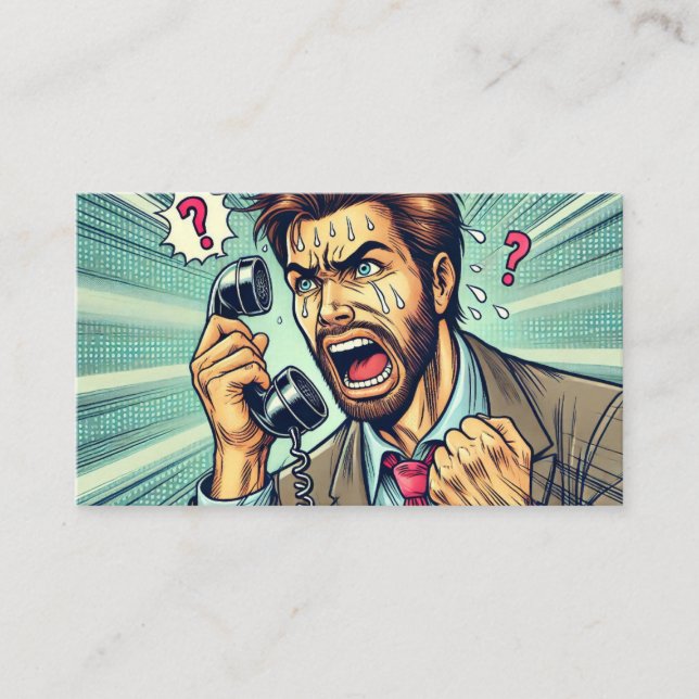 Tarjeta De Presentación Llamada frenética" (Anverso)