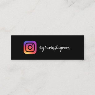 Tarjeta De Presentación Logo de Instagram guión moderno en los medios soci