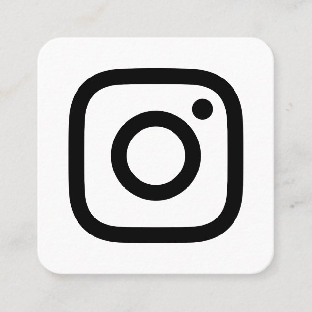 Tarjeta De Presentación Logo de Instagram promoción en blanco y negro en l (Anverso)