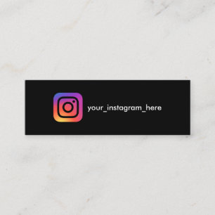 Tarjeta De Presentación Logo de Instagram simple moderno moda en los medio