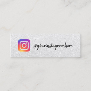 Tarjeta De Presentación Logo de Silver purpurina en Instagram guión de red