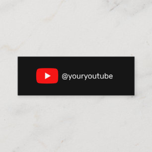 Tarjeta De Presentación Logo de YouTube moderno y de moda en medios social