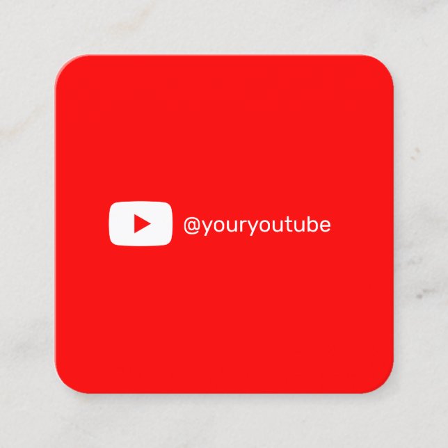 Tarjeta De Presentación Logo moderno de moda en YouTube para los medios so (Anverso)