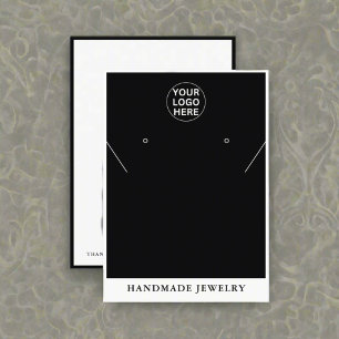 Tarjeta De Presentación Logotipo blanco y negro l Emprender joyas de colla