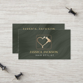 Tarjeta De Presentación Logotipo de Estilista de Pelo Salón de Belleza Ver