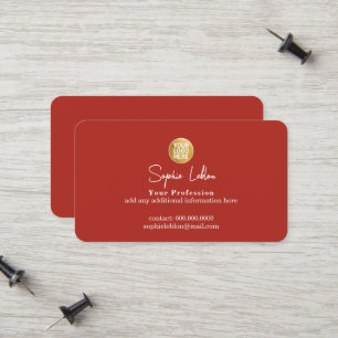 Tarjeta De Presentación Logotipo de Marca de Negocio Ladrillo Rojo