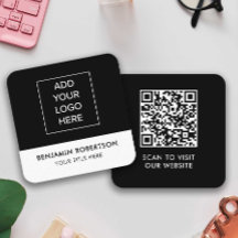 Logotipo de Personalizado blanco negro Código QR S