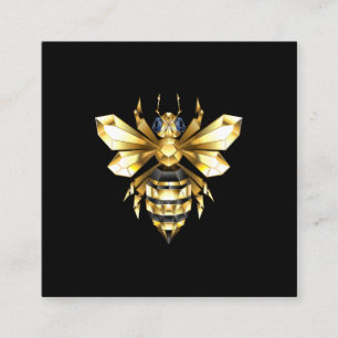 Tarjeta De Presentación Logotipo de Relieve metalizado dorado falso poligo