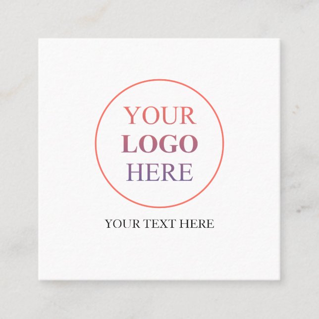 Tarjeta De Presentación Logotipo promocional personalizado - Sin pedido mí (Anverso)