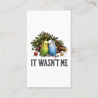 Tarjeta De Presentación Loros Divertidos Navidad No Fui Yo