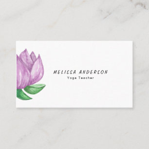 Tarjeta de presentación Lotus de color azul rosa