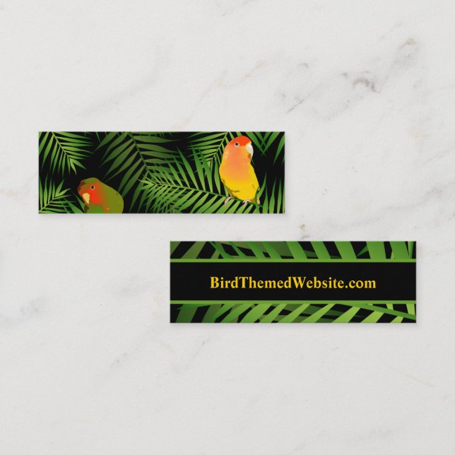 Tarjeta De Presentación Lovebird Parrot Black Tropical Bird Blog (Anverso / Reverso)