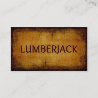Tarjeta de presentación Lumberjack Antiguo Wood