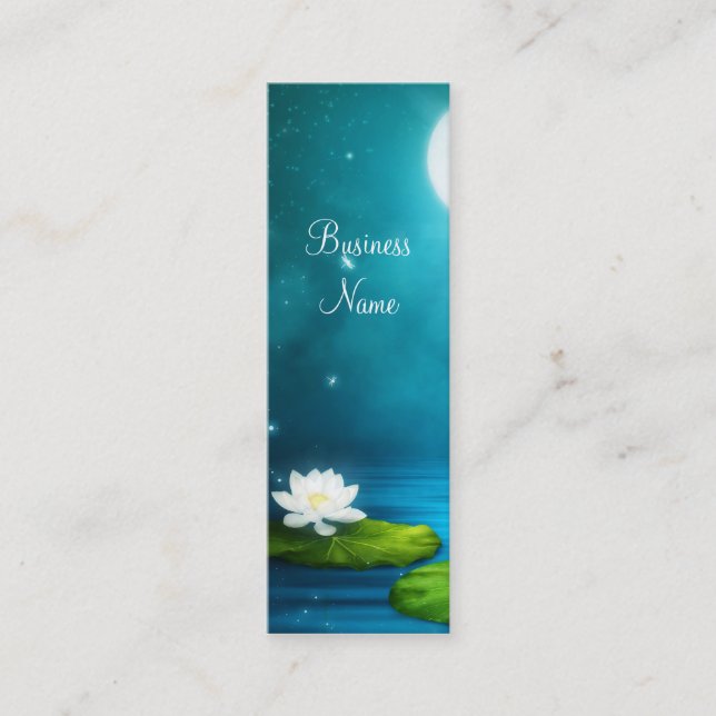 Tarjeta de presentación lustra flores blancas Skin (Anverso)