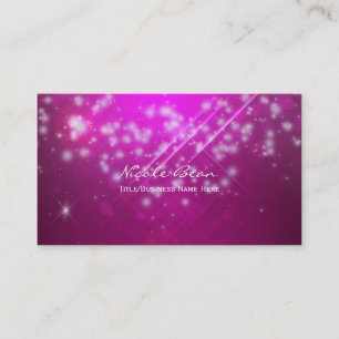 Tarjeta de presentación Magenta Pink Sparkle Glamo