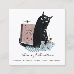 Tarjeta de presentación Magic Cat Square