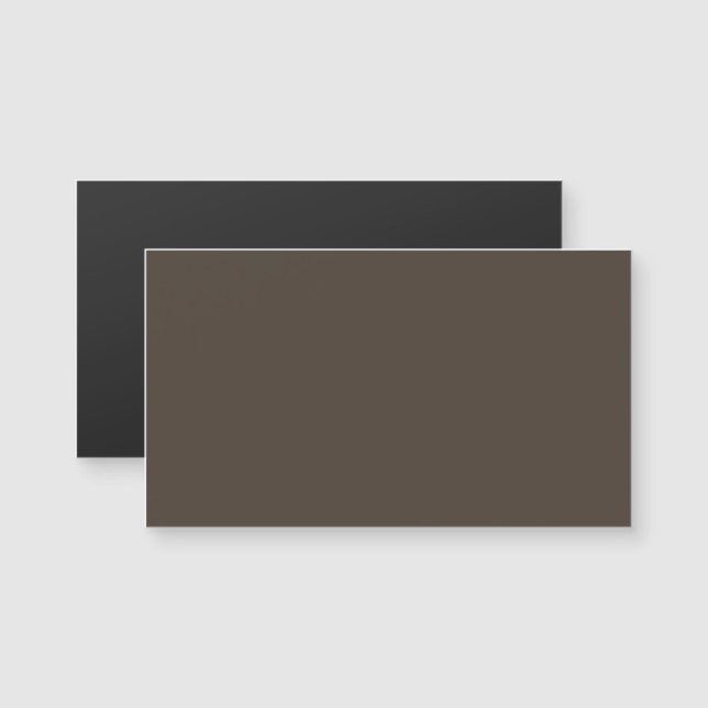 Tarjeta de presentación magnética beige oscuro (Anverso/Reverso)