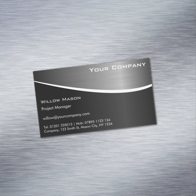 Tarjeta de presentación magnética de acero inoxida (In Situ)