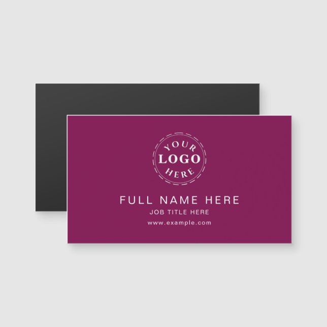 Tarjeta de presentación magnética de diseño limpio (Anverso/Reverso)