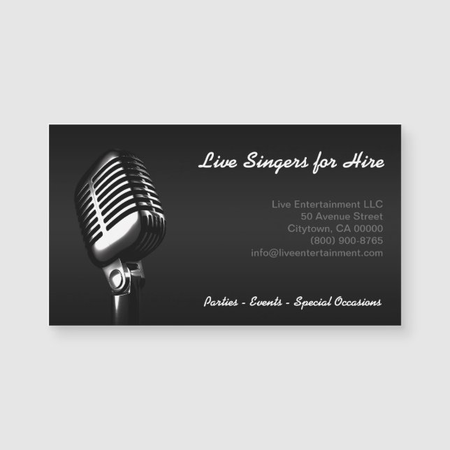 Tarjeta de presentación magnética de música para m (Anverso)