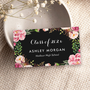 Tarjeta De Presentación Magníficas estudiantes de graduación de Floral Gir