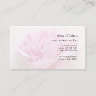 Tarjeta De Presentación Mamá del primer del Peony