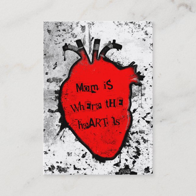 Tarjeta De Presentación mamá es el corazón anatómico (Anverso)