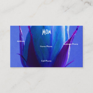 Tarjeta De Presentación Mamá Rosa azul verde brillante