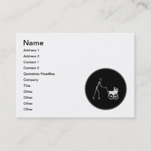 Tarjeta De Presentación Mamá y bebé esqueléticos - B&W original de la