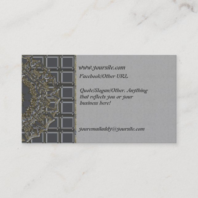 Tarjeta de presentación Mandala Silver (Anverso)