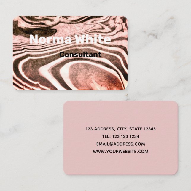 Tarjeta de presentación Marbeled (Anverso / Reverso)