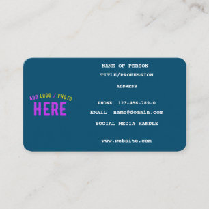 TARJETA DE PRESENTACIÓN MARCA VERIFICADA AZUL AZUL DE ESTILO PERSONALIZADO