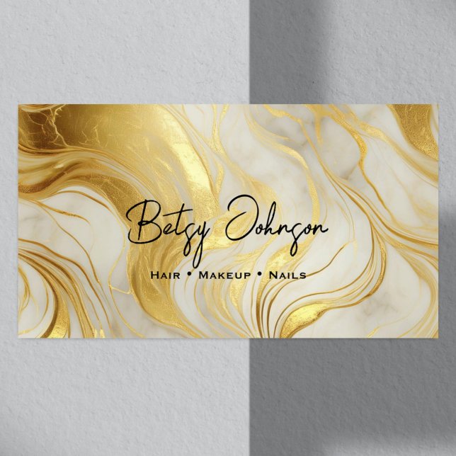 Tarjeta de presentación Marcado de Marfil y Oro (Subido por el creador)