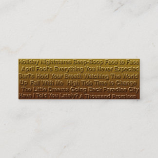 Tarjeta De Presentación Marcador de título del Fanfic de Sabriel
