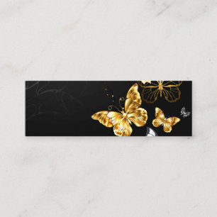 Tarjeta De Presentación Mariposas doradas y blancas